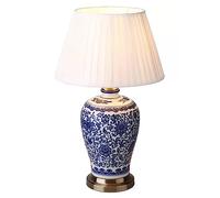 ZR98US Bedside for Bedroom lampsNew Chinese -Style Minimalist Retro Ceramics Table Lamp Villa Clubhouse Porch Decoration(Color:A,Size:)
