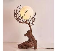 ZR98US Bedside Lamps for Bedroom Resin Art Lamp, Porch Tea Table Decoration Lamp(Color:Yellow,Size:)