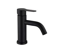 ZR98US Black Basin Faucet Set Basin Top Mount Hot and Cold Water Single Hole with taps