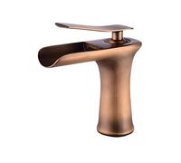 ZR98US Black Basin Faucet Single Hole Waterfall Faucet Hot and Cold Water Rotatable White Faucet Kitchen Basin Faucet Outdoor Faucet