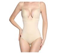 ZR98US Black Camisole Shapewear for Women Thongs Underwear U Plunge Bodysuit Tummy Tuck Body Shaper Wedding Dresses