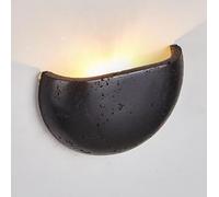 ZR98US Black Travertine, Japanese Half Moon Light G9 Warm Wall for Foyer Bedroom Stairs Balcony Bedside