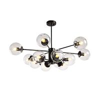 ZR98US Branching Chandelier Mid Century Magical Molecular During Hand Blown Glass Boutique Decoration Ceiling Lig Living Room Dining Room-Blue lampshade 12 Head, Vintage Chandeliers