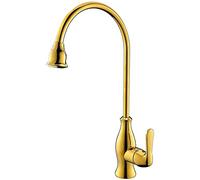 ZR98US Brass Kitchen Faucet Kitchen Faucet °Rotation Kitchen Faucet Comes with 2 Hoses for Hot and Cold Water Tire Installation Suitable for Kitchen