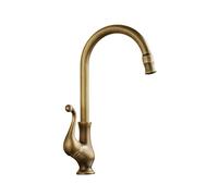 ZR98US Brass Kitchen Faucet - ° Swivel Single Hole Sink Tap - and Elegant for Bathroom and Kitchen - Home Improvement Essential