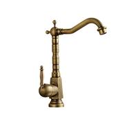 ZR98US Brass Kitchen Faucet - ° Swivel Single Hole Sink Tap - and Elegant for Bathroom and Kitchen - Home Improvement Essential