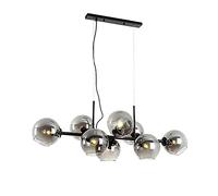 ZR98US Brushed Nickel Finish Chandelier,Living Room Lights,Bedroom Lights,Nordic Molecule Hanging Chandelier, Nordic Magic Bean Chandelier,8 Lights Indoor Chandelier,Restaurant Lights,-Black 8 h