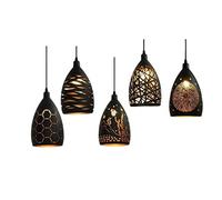 ZR98US CeilingChandeliers, Crystal Wrought Iron Hollow Metal Cage Chandelier Restaurant Shop Decoration, Suitable for Bar, Living Room, Dinin