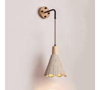 ZR98US Cement, Wood Light Farmhouse Rustic Wall Lamp for Living Room Bedroom Dining Room(26cm/10.23in)