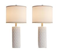 ZR98US Ceramic Table Lamp 2-Pack: Green, White, Blue Multi- Versatile