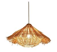 ZR98US Chandeliers,Southeast Asia Rattan - Straw Hat Shanging Light Japanese Retro Woven Lamp, Chandelier