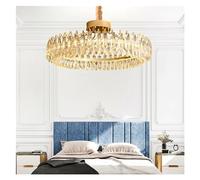 ZR98US Clear Crystal Ceiling Chandeliers Ligs Luxury Rectangle Hanging Lamp Home Decor Lustres Compatible with Dining Room Table,