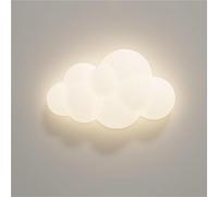 ZR98US Cloud Star Light, Nordic Milk White Lamp 3-Color Dimmable Wall Sconces for Boys Girls Bedside Nursery Hallway(23cm/9.05in)