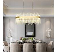 ZR98US Color Dimming Lig Lamp Crystal Chandelier Golden Luxury European Villa Hotel Living Dining Room * 35cm Oval