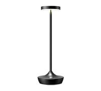 ZR98US Cordless Portable Touch LED Table Lamp, Battery Powered, Dimmable Outdoor Waterproof, Restaurant, Patio, Dining, Black Suitable for Living Room, Dormitory, Office,(1Pack)