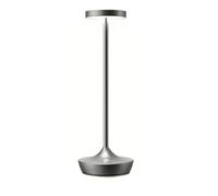 ZR98US Cordless Portable Touch LED Table Lamp, Battery Powered, Dimmable Outdoor Waterproof, Restaurants, Patios, Dining, Gray Suitable for Living Room, Dormitory, Office,(1Pack)