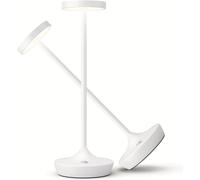 ZR98US Cordless Portable Touch Table Lamp, Gray Suitable for Living Room and Dormitory, USB Charging, Memory Function (2Pack)