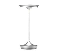 ZR98US Cordless Rechargeable Portable Table Lamp, Waterproof Stepless Dimming, Outdoor/Restaurant/Garden, Sliver 1-Pack Suitable for Living Room, Dormitory, Office,