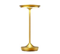 ZR98US Cordless Rechargeable Portable Table Lamp, Waterproof Stepless Dimming, Outdoor/Restaurant/Garden, Gold 1-Pack Suitable for Living Room, Dormitory, Office,