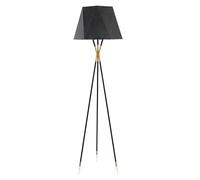 ZR98US Corner American Style Iron Fabric Standing Tripod High Pole Lamp Tall Floor Lamps For Living Room Color Black Size : 55 * 163cm