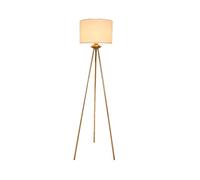 ZR98US Corner Tripod Iron with Fabric Lampshade Elegant Light Standing Lamp Bedrooms Kitchen Floor Lamps for Living Room