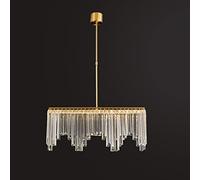 ZR98US Crystal Chandelier Gold Luxury Ceiling Pendant Fixtures American Brushed Brass Hanging Lig for Bedroom Living Dining Room Kitchen Island