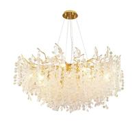 ZR98US Crystal Chandeliers Gold Luxury Money Tree Branch Chandelier Pendant Round Ceiling Light Fixtures for Dining Room,Bedroom,Living Room