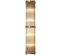 ZR98US Crystal Fixture PostWall Lamp, Indoor Gold Metal Mount Light, Long Wall Sconces Vanity Lamps, Chandelier
