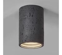 ZR98US Cylinder Cave Stone Light, Retro Rustic Lamp Dimmable Ceiling for Foyer Closet Hallway Entryway(Black,20cm/7.87in)