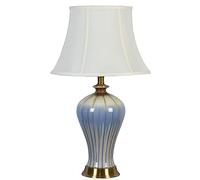 ZR98US Desk Lampe de Chevet Bedside Night A Few Lamps on Sofa of New Chinese -Style All -Copper Ceramic Table Lamp at The Sofa(Color:B,Size:Button)