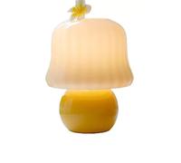 ZR98US Desk Lampe de Chevet Night Mushroom Solid Wood Table Lamp Touch Bedroom Bedside Lamp(Color:F,Size:)