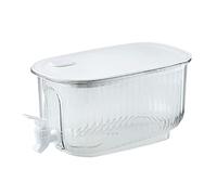 ZR98US Drink Dispenser 4L Clear Visible Cold Kettle with Faucet Fridge Drink Dispenser Lemonade Juice Drink Dispenser for Refrigerator Easy Dispensing