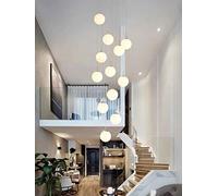 ZR98US Duplex Home Hotel Nordic Loft Hollow Building Villa Large Minimalist Rotating Staircase Lamp Long Chandelier Decor Pendant Light