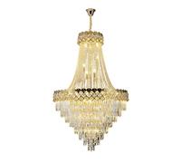 ZR98US Duplex Large Villa Living Room Hollow Building Middle Floor Light Luxury Turn Stair, Chandelier