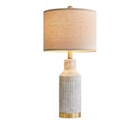 ZR98US Elegant Ceramic Bedside Table Lamp - Versatile for Living Room, Dorms & Offices