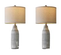 ZR98US Elegant Ceramic Table Lamp: Style & Space Saving