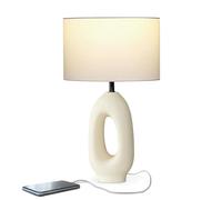 ZR98US Elegant Ceramic Table Lamp with Warm White Light - Versatile and Energy-Efficient