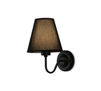 ZR98US Fabric Shade Light, Gooseneck Lamp Flared Shape Wall for Bedrooms Corridor Bedroom Deco(Light Brown)