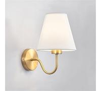 ZR98US Fabric Shade Light, Vintage Industrial Trumpet Shape Lamp Iron Wall for Dining Room Bedrooms Corridor Bedroom(Black)