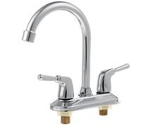 ZR98US Faucet Double Faucet Kitchen Stainless Steel Double Output Faucet Cold Kitchen Accessories (Color : One Size