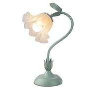 ZR98US Floral Table Lamp with Adjustable Gooseneck, 3 Color Temperatures, E26 LED Office, Reading Suitable for Living Room, Dormitory, Office,(Green)