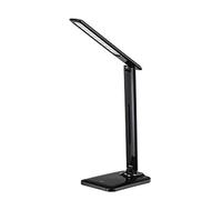 ZR98US Foldable Eye-Protecting LED Desk Lamp with Stepless Dimming, USB Charging Port, and Touch Desks, Black Suitable for Living Room, Dormitory, Office,