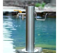 ZR98US Freestanding Garden Hose Stand with Faucet - Outdoor Water Column and Floor Mounted Tap - Ideal for Garden, Farm, and Courtyard Watering Irrigation. Perfect for Hose Storage.