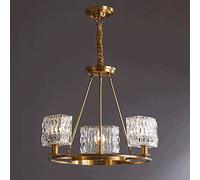 ZR98US Full Copper Crystal Chandelier Living Luxury - Ceiling Hanging Dining Room Decoration Pendent Lamp Indoor Home Lig Fixtures,for Kitchens