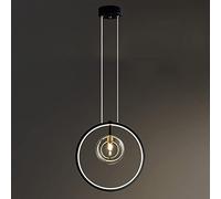 ZR98US G9 Nordic Texture New Chinese Bubble Chandelier,Boutique Decoration Light Luxury Bar Lamp, Dining Stairs Bedroom Bedside Light-Black. 3+1