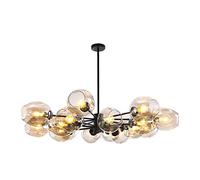 ZR98US Glass Globe Boutique Decoration Gold Chandelier Wroug Iron Ceiling Fixture During Lig Dining Bedroom Lig-Green lampshade 8 Head, Vintage Chandeliers