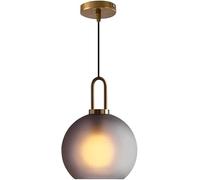 ZR98US Glass Globe Pendant Light V-intage Industrial Hanging Lamp Adjustable Kitchen Island Suspension Lights, Chandelier