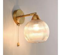 ZR98US Globe Glass, Nordic Vintage Indoor Light Industrial Iron Wall Mounted Lamp for Bedroom Living Room Bathroom Hallway(Wall Mount)