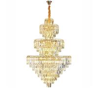 ZR98US Golden Chandeliers Luxury Gold Candle Crystal Chandelier Home Lobby Villa Lamp Chandelier, Chandelier,Ceiling Lig