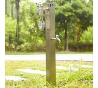 ZR98US Grifo Vertical de Acero Inoxidable para jardín con pulverizador, Grifo de Agua para Suelo, Resistente a Altas temperaturas, Resistente al Desgaste, anticongelante, a Prueba de Sol
